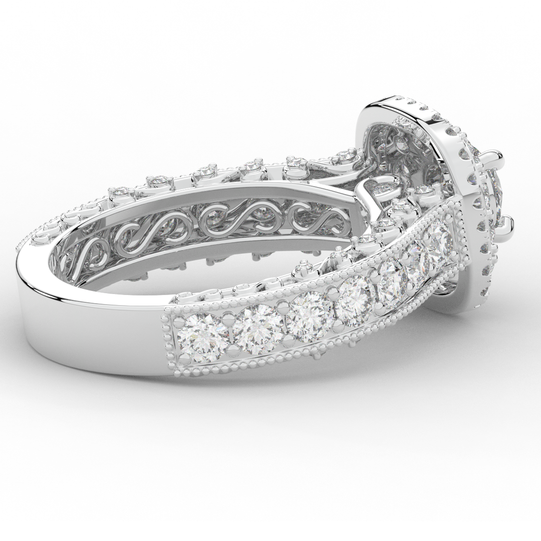 2.30CT.TW ROUND LAB DIAMOND ENGAGEMENT RING - Nazarelle