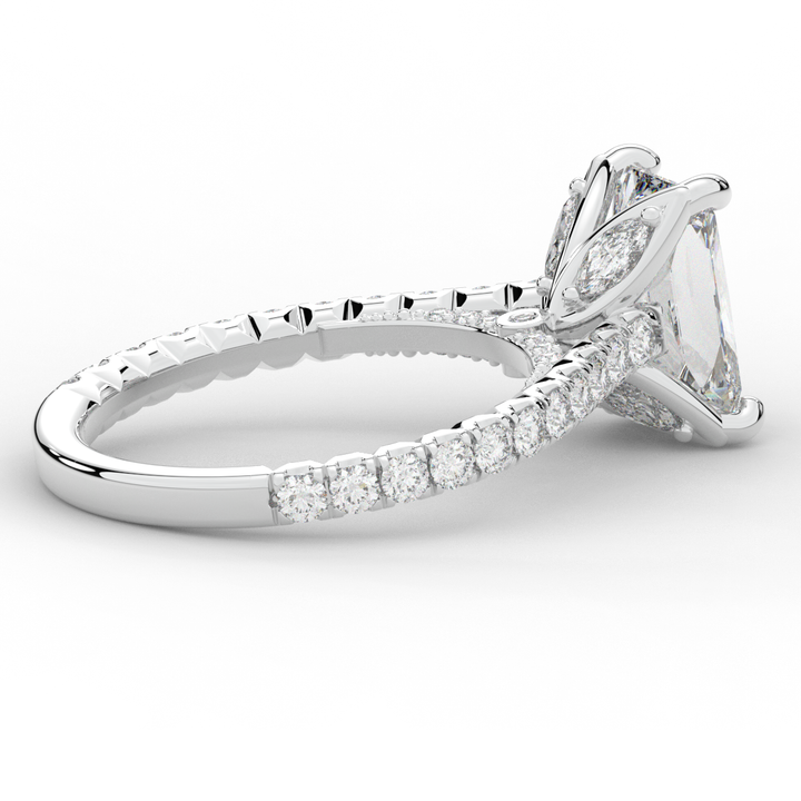 2.70CT.TW RADIANT LAB DIAMOND SOLITAIRE ENGAGEMENT RING - Nazarelle
