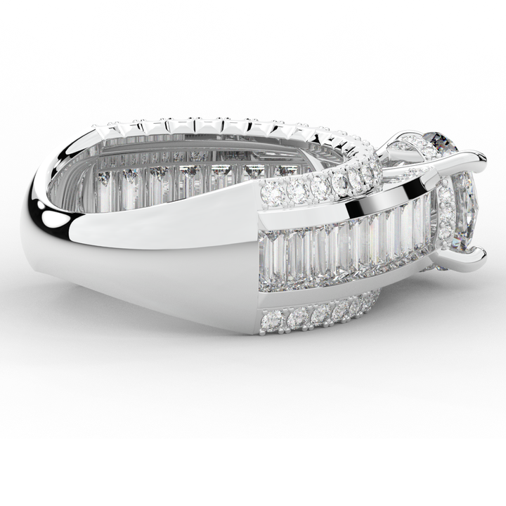3.15CT.TW ROUND LAB DIAMOND ENGAGEMENT RING - Nazarelle