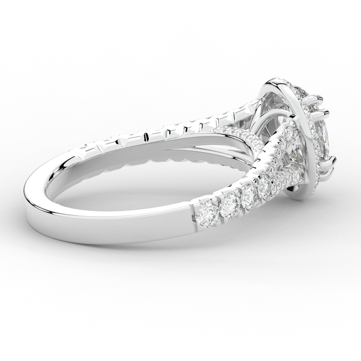 1.60CT.TW OVAL LAB DIAMOND ENGAGEMENT RING - Nazarelle