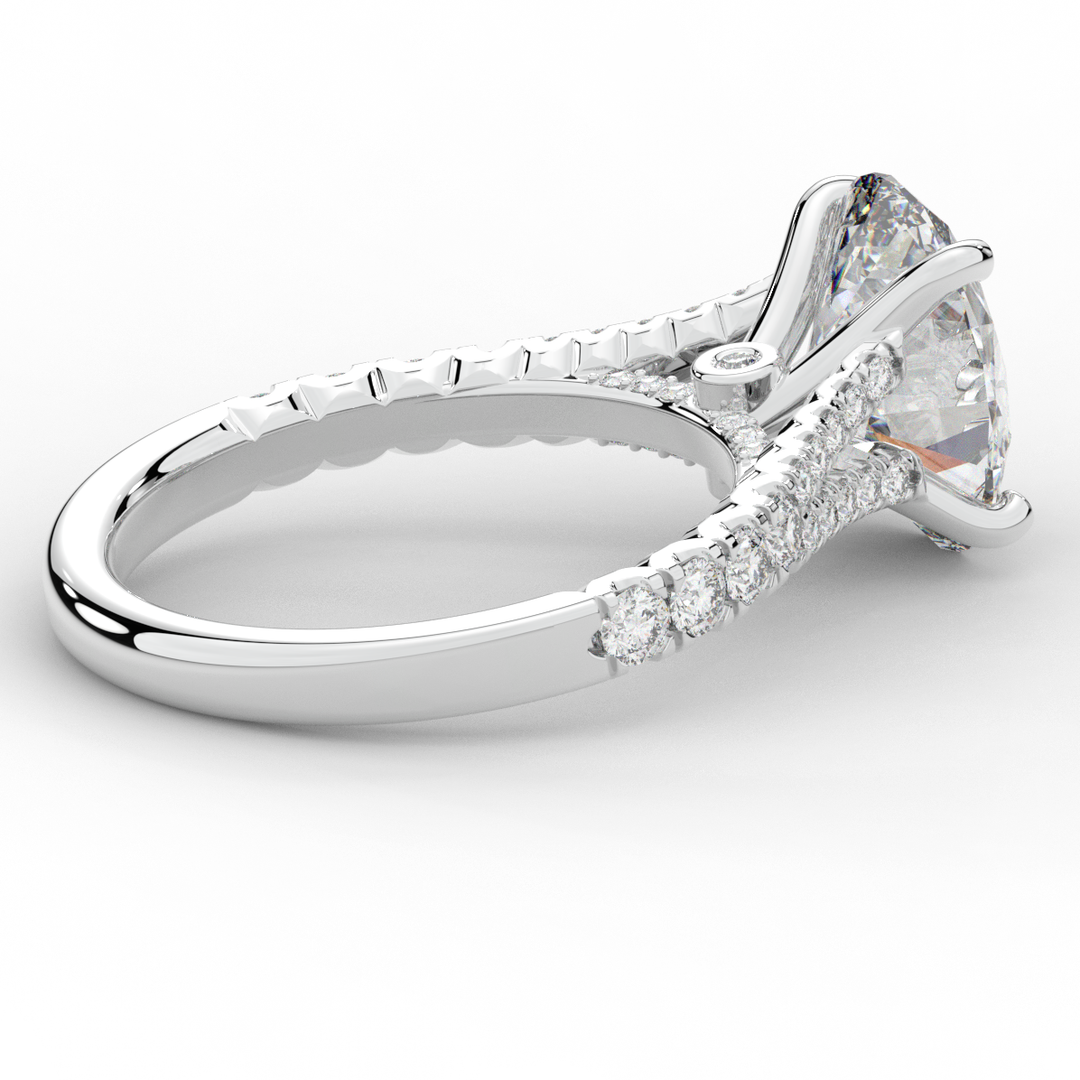3.45CT.TW OVAL LAB DIAMOND ENGAGEMENT RING - Nazarelle