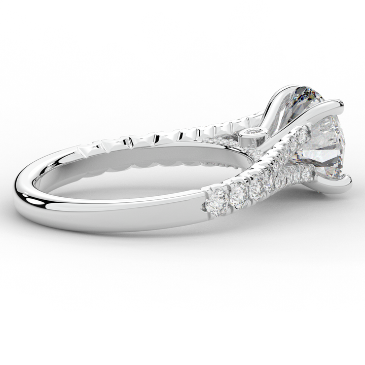 2.45CT.TW ROUND LAB DIAMOND ENGAGEMENT RING - Nazarelle