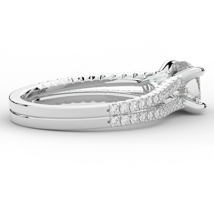 1.90CT.TW CUSHION LAB DIAMOND SOLITAIRE ENGAGEMENT RING - Nazarelle