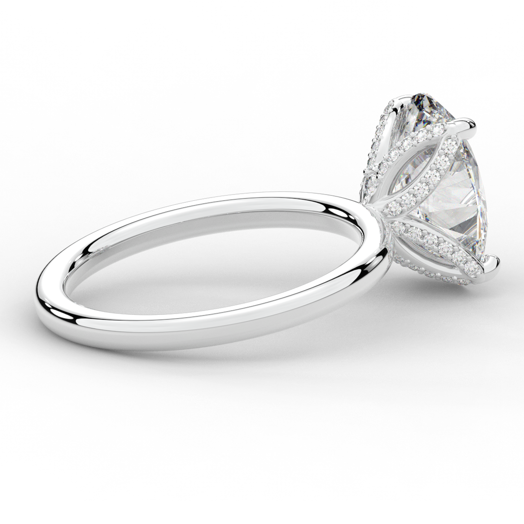3.10CT.TW OVAL LAB DIAMOND ENGAGEMENT RING - Nazarelle