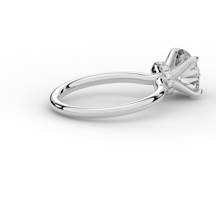 2.05CT.TW ROUND LAB DIAMOND SOLITAIRE ENGAGEMENT RING - Nazarelle