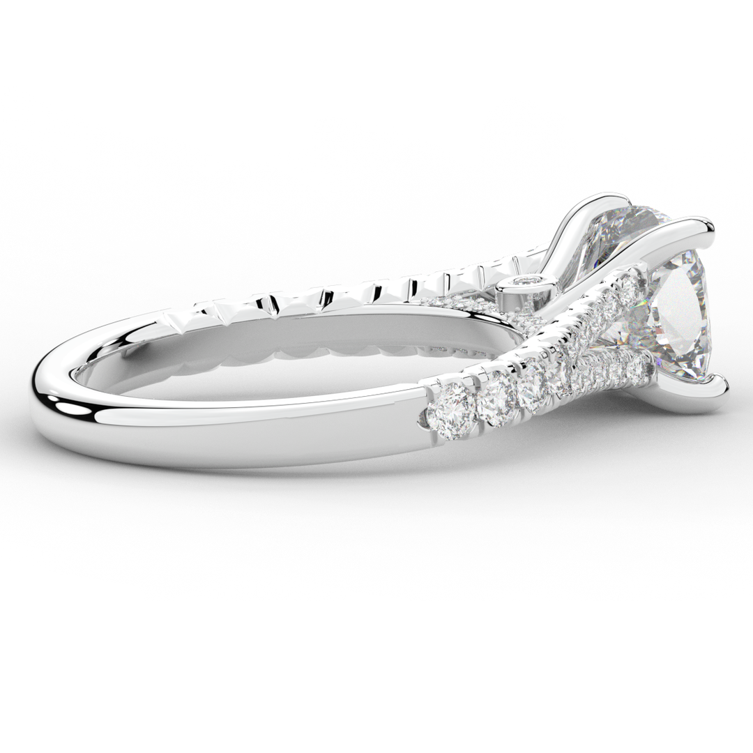 2.45CT.TW CUSHION LAB DIAMOND ENGAGEMENT RING - Nazarelle