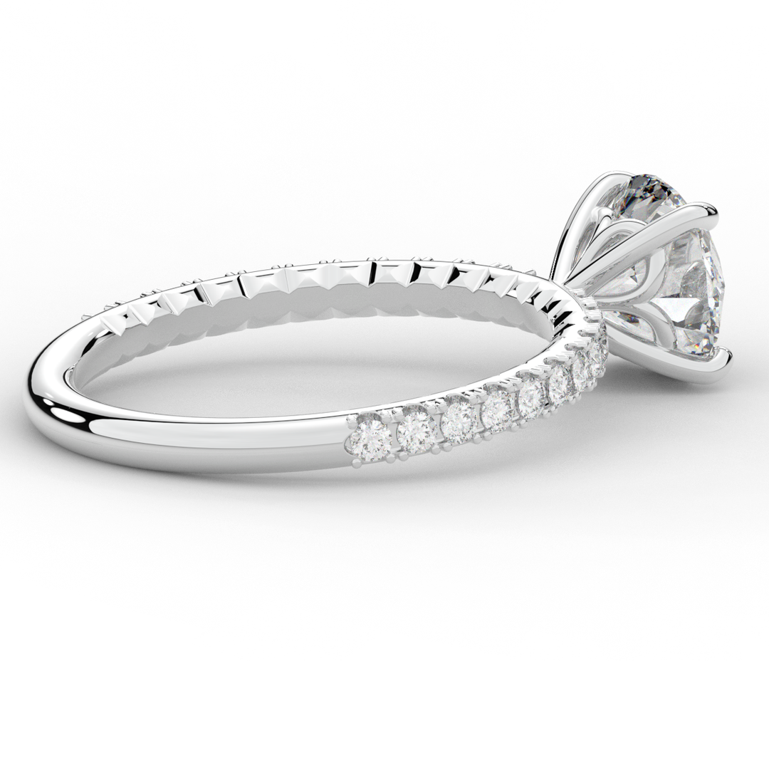 1.75CT.TW ROUND LAB DIAMOND SOLITAIRE ENGAGEMENT RING - Nazarelle