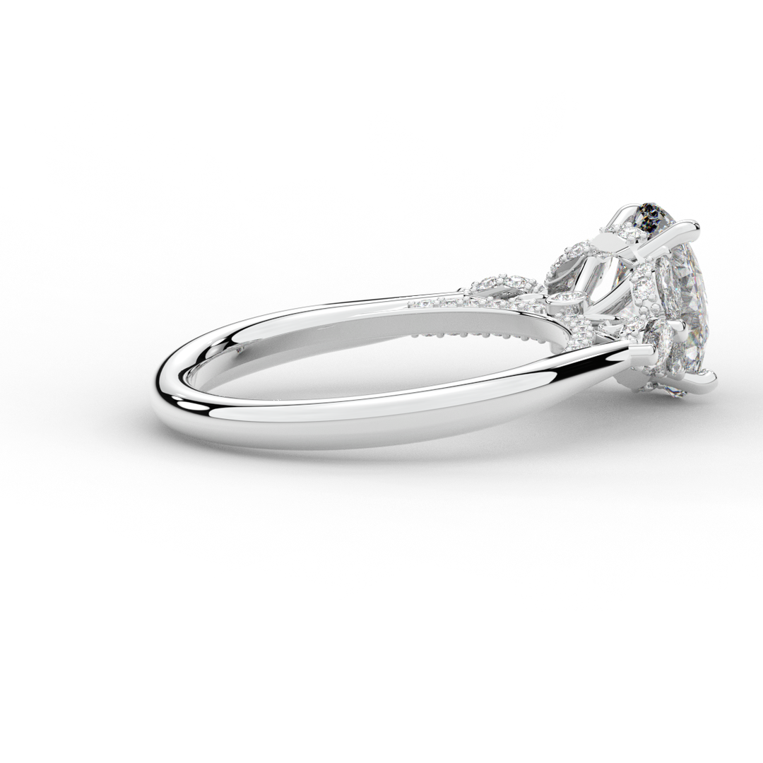 2.00CT.TW OVAL LAB DIAMOND ENGAGEMENT RING - Nazarelle