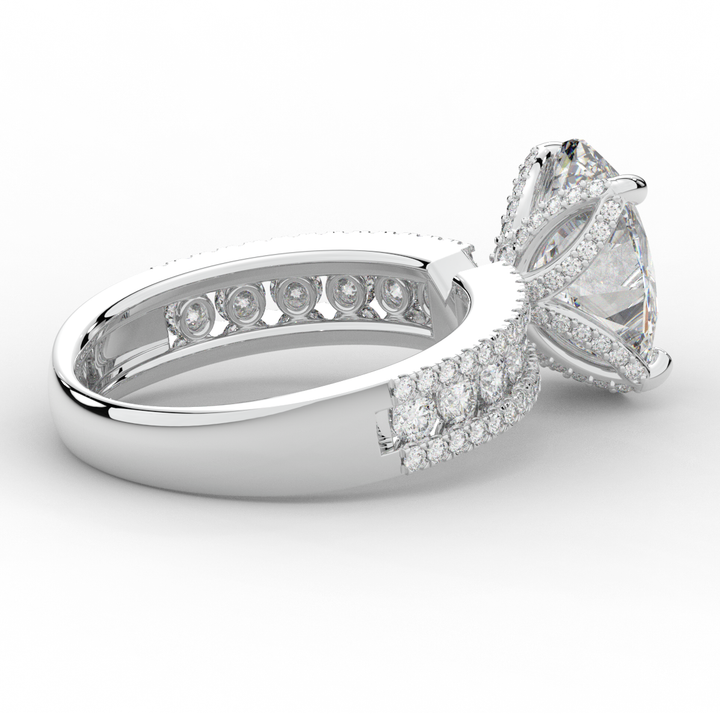 3.95CT.TW OVAL LAB DIAMOND SOLITAIRE ENGAGEMENT RING - Nazarelle