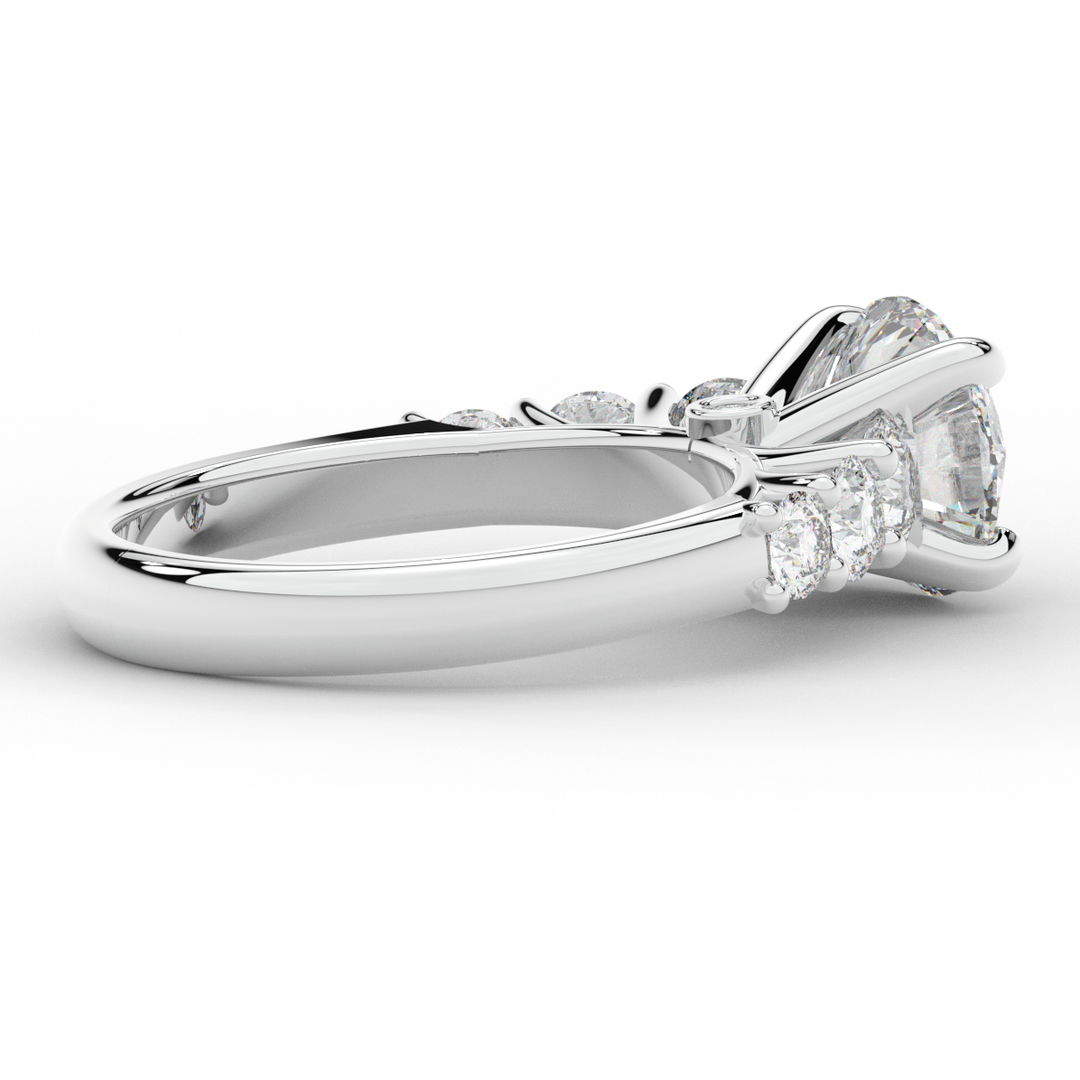 3.00CT.TW ROUND LAB DIAMOND  ENGAGEMENT RING - Nazarelle