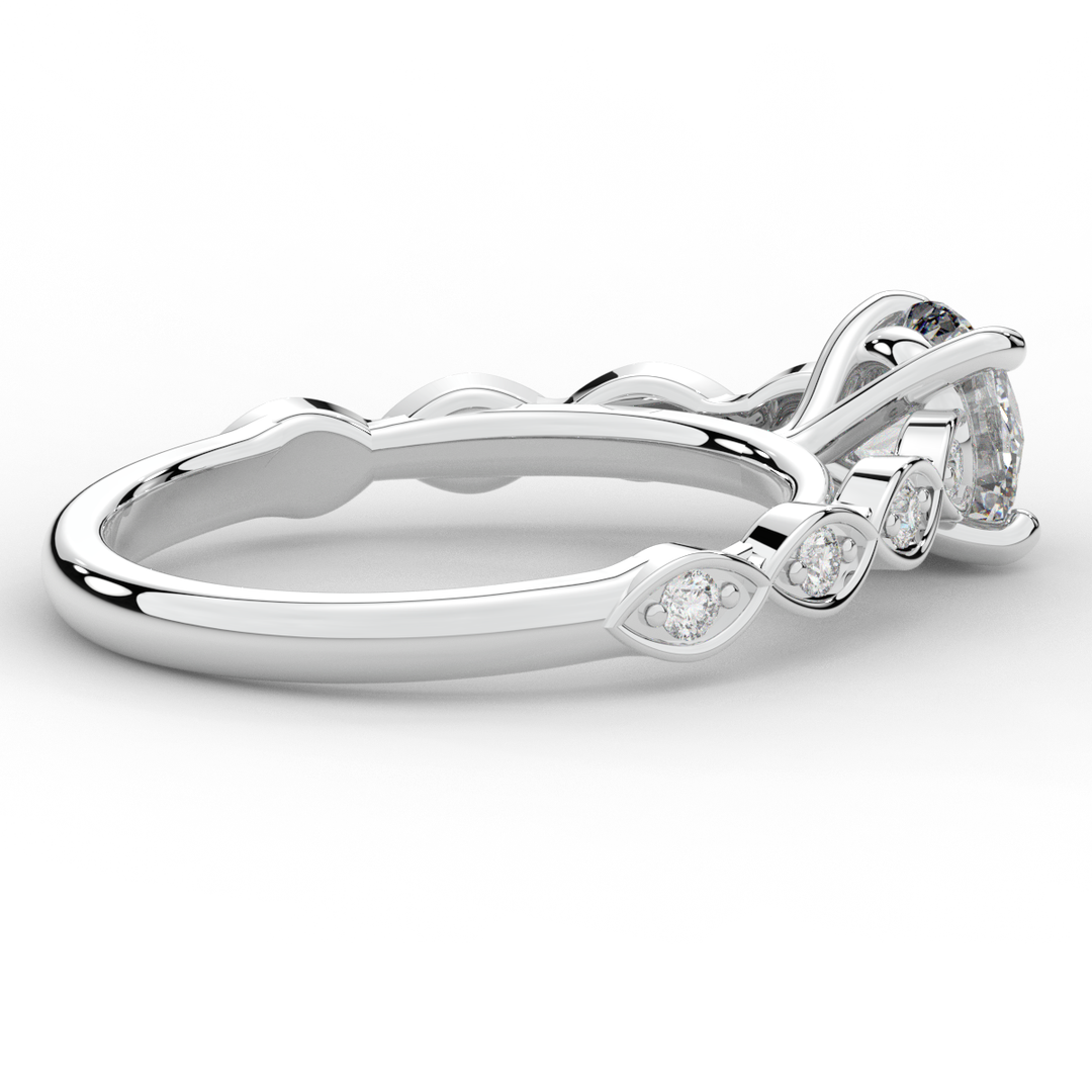 1.15CT.TW ROUND LAB DIAMOND SOLITAIRE ENGAGEMENT RING - Nazarelle