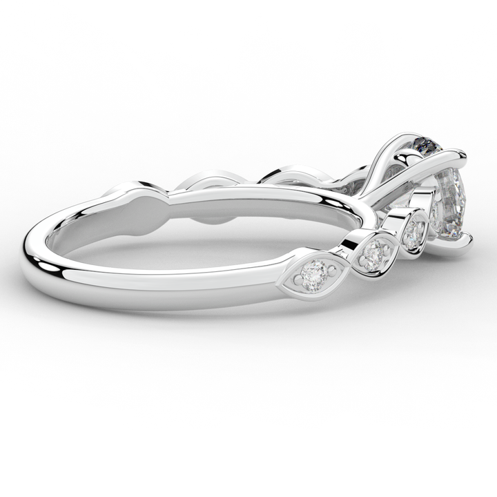 1.15CT.TW ROUND LAB DIAMOND SOLITAIRE ENGAGEMENT RING - Nazarelle