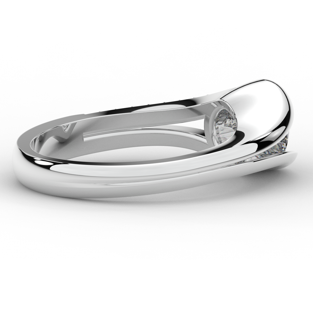 1.10CT.TW ROUND LAB DIAMOND SOLITAIRE ENGAGEMENT RING - Nazarelle