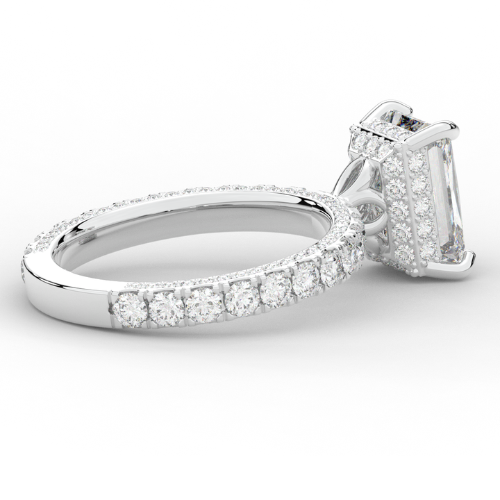 3.00CT.TW RADIANT LAB DIAMOND ENGAGEMENT RING - Nazarelle