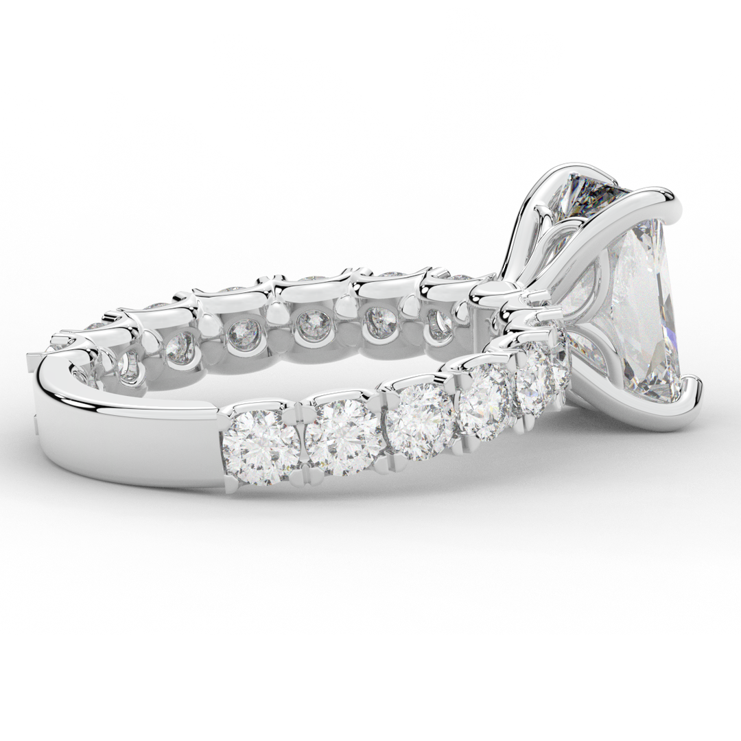 4.35CT.TW RADIANT LAB DIAMOND ENGAGEMENT RING - Nazarelle