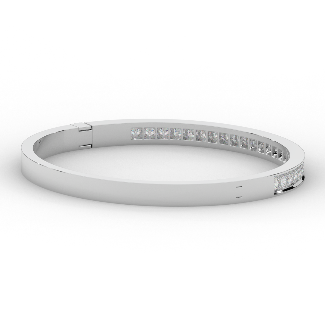 1.25CT.TW ROUND LAB DIAMOND BANGLE - Nazarelle