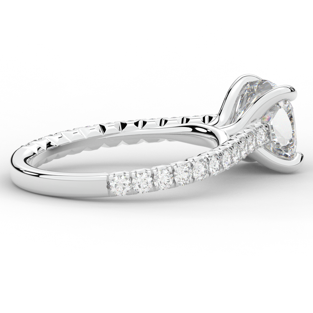 2.40CT.TW CUSHION LAB DIAMOND ENGAGEMENT RING - Nazarelle