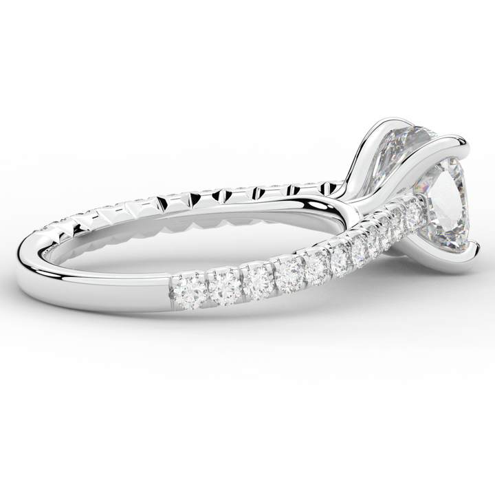 2.40CT.TW CUSHION LAB DIAMOND ENGAGEMENT RING - Nazarelle