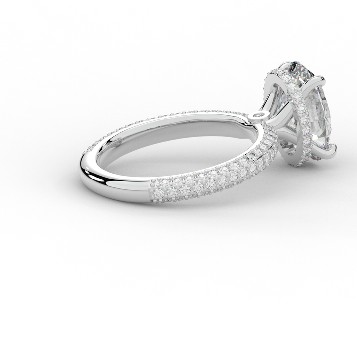 3.60CT.TW OVAL LAB DIAMOND SOLITAIRE ENGAGEMENT RING - Nazarelle
