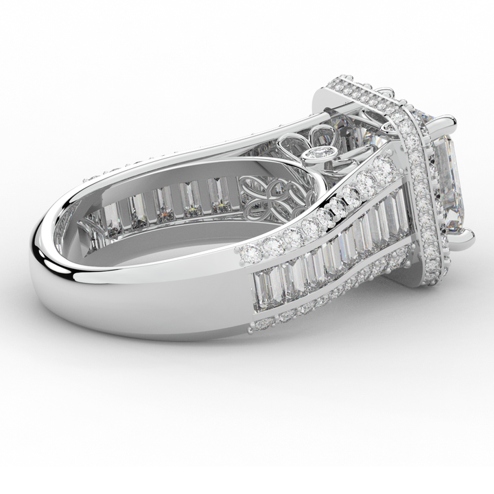 6.10CT.TW ASCHER LAB DIAMOND HALO ENGAGEMENT RING - Nazarelle