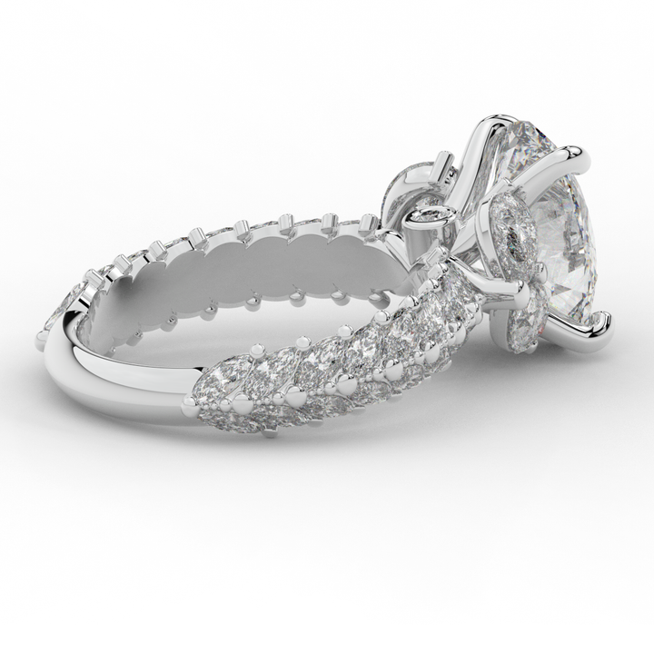5.25CT.TW OVAL LAB DIAMOND HALO ENGAGEMENT RING - Nazarelle