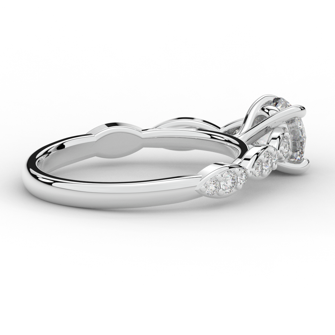 1.20CT.TW ROUND LAB DIAMOND SOLITAIRE ENGAGEMENT RING - Nazarelle