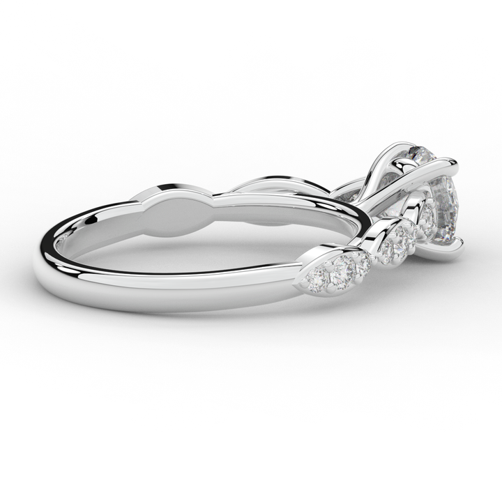 1.20CT.TW ROUND LAB DIAMOND SOLITAIRE ENGAGEMENT RING - Nazarelle