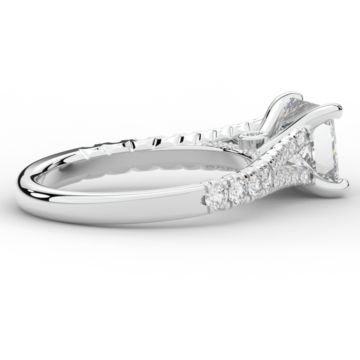 2.45CT.TW PRINCESS LAB DIAMOND ENGAGEMENT RING - Nazarelle