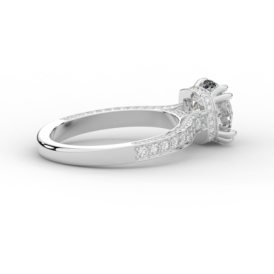 2.60CT.TW ROUND LAB DIAMOND SOLITAIRE ENGAGEMENT RING - Nazarelle