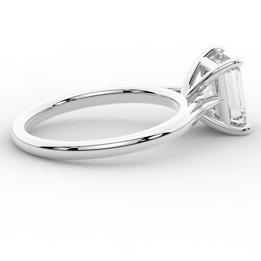 2.00CT EMERALD CUT LAB DIAMOND SOLITAIRE ENGAGEMENT RING - Nazarelle