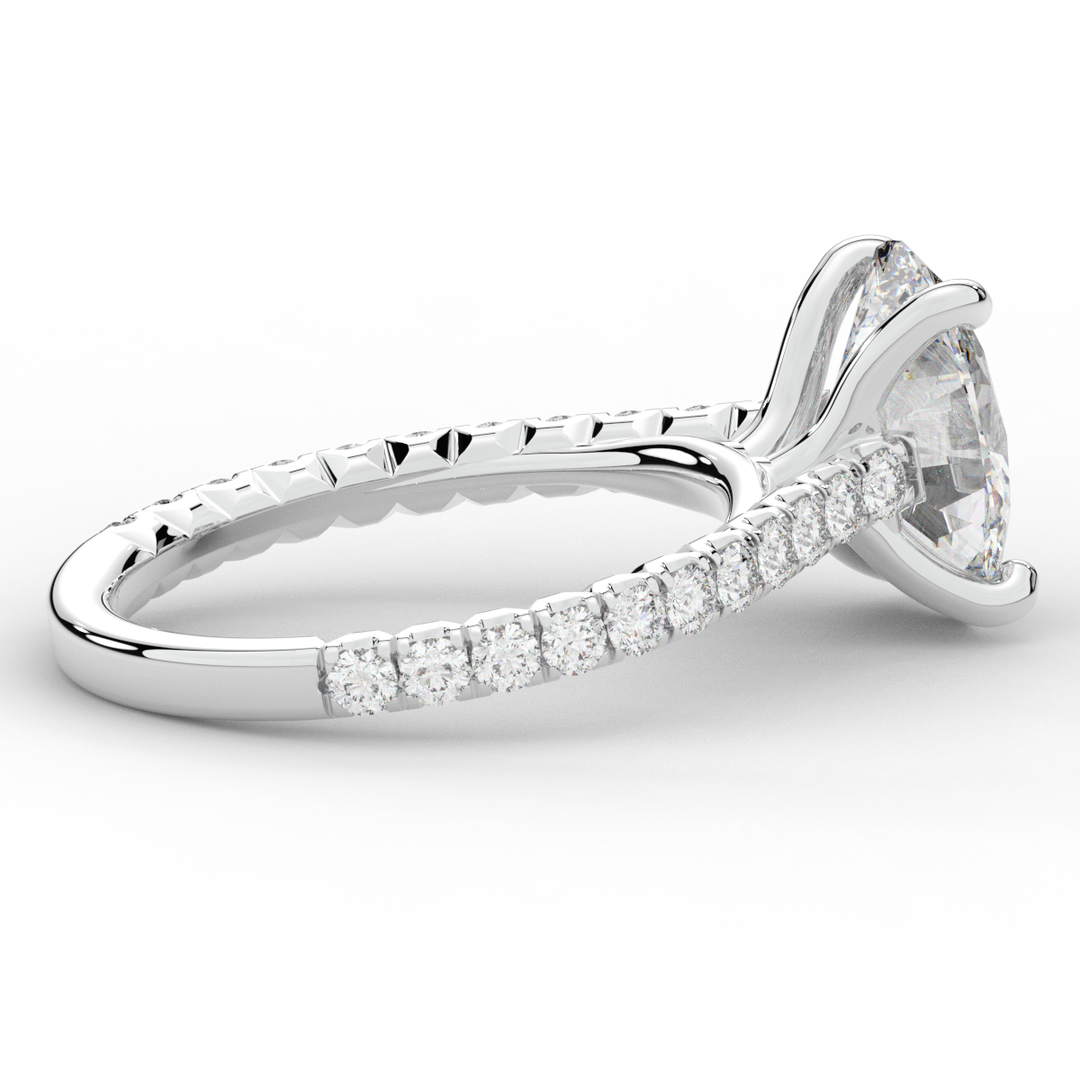 2.40CT.TW OVAL LAB DIAMOND ENGAGEMENT RING - Nazarelle
