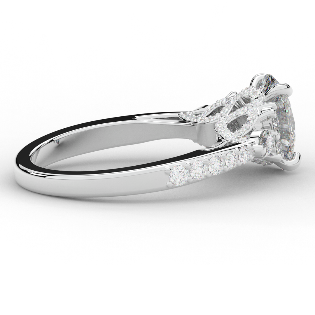 1.35CT.TW OVAL LAB DIAMOND ENGAGEMENT RING - Nazarelle