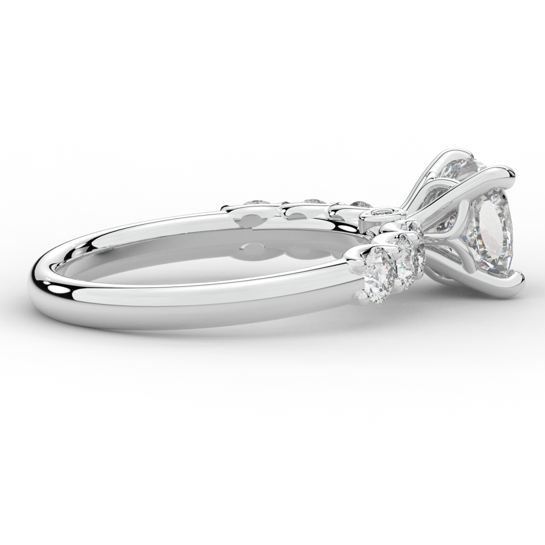 2.60CT.TW CUSHION LAB DIAMOND SOLITAIRE ENGAGEMENT RING - Nazarelle