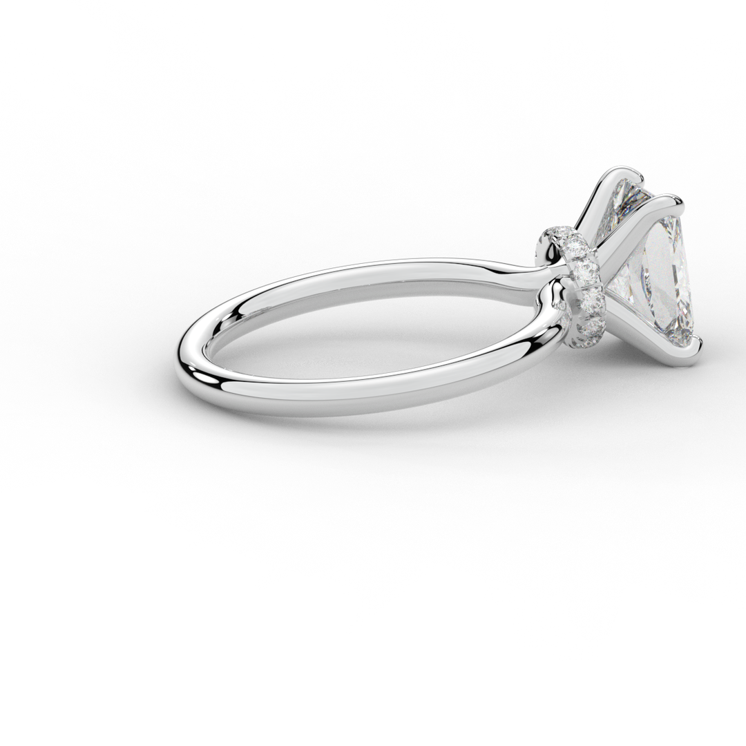 2.05CT.TW RADIANT LAB DIAMOND SOLITAIRE ENGAGEMENT RING - Nazarelle