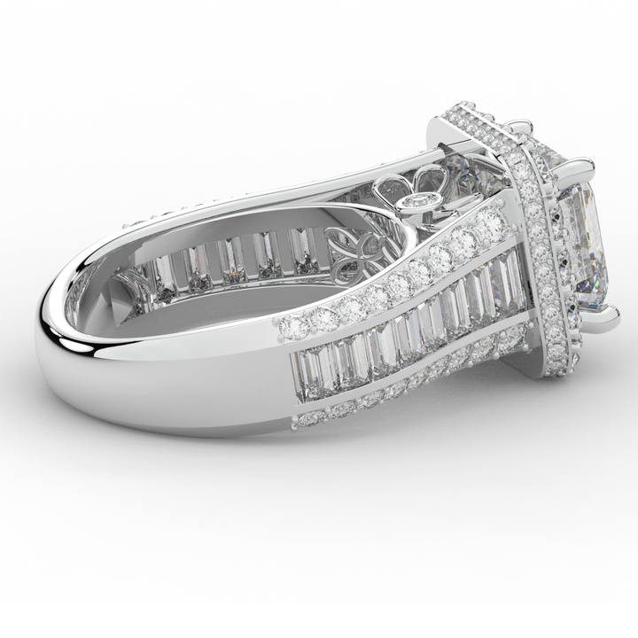 6.10CT.TW ASCHER LAB DIAMOND HALO ENGAGEMENT RING - Nazarelle