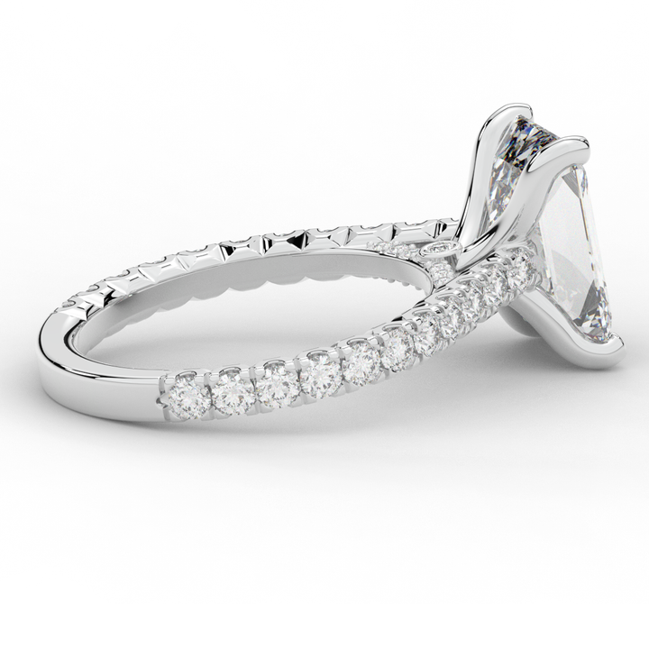 4.25CT.TW EMERALD CUT LAB DIAMOND SOLITAIRE ENGAGEMENT RING - Nazarelle