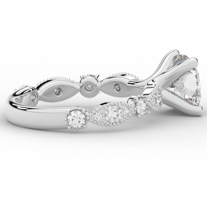 2.50CT.TW CUSHION LAB DIAMOND SOLITAIRE ENGAGEMENT RING - Nazarelle