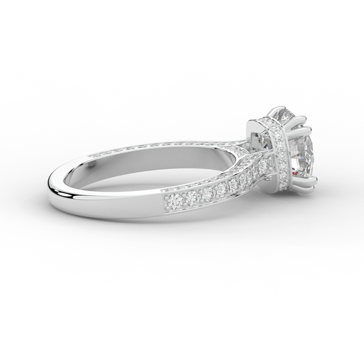 2.60CT.TW ROUND LAB DIAMOND SOLITAIRE ENGAGEMENT RING - Nazarelle