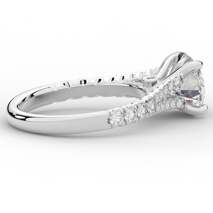 2.45CT.TW ROUND LAB DIAMOND ENGAGEMENT RING - Nazarelle