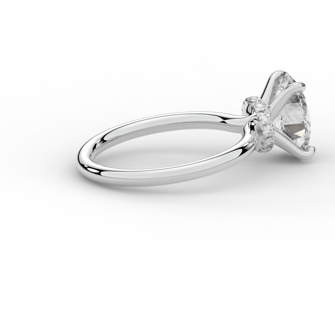 2.05CT.TW OVAL LAB DIAMOND SOLITAIRE ENGAGEMENT RING - Nazarelle