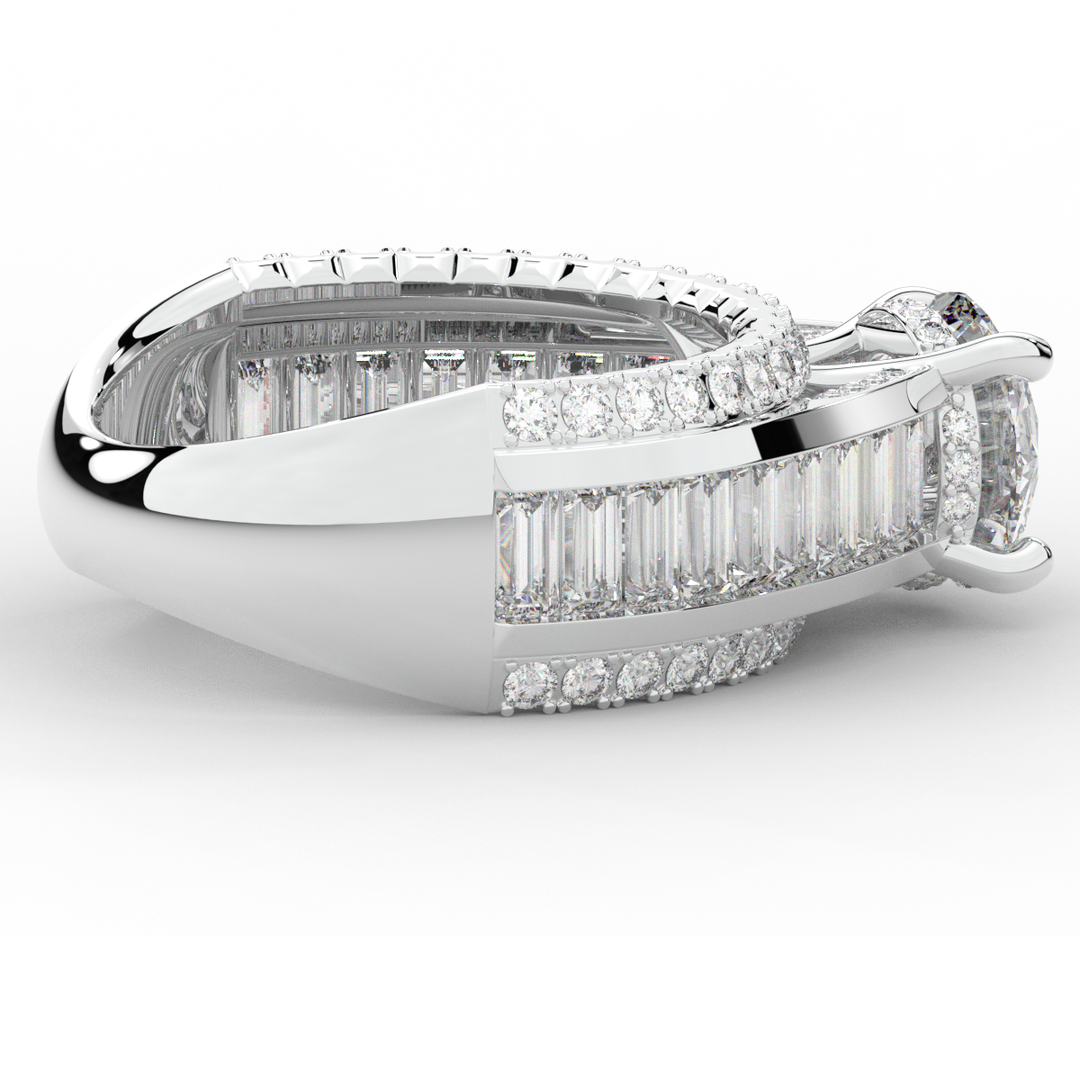 3.15CT.TW ROUND LAB DIAMOND ENGAGEMENT RING - Nazarelle