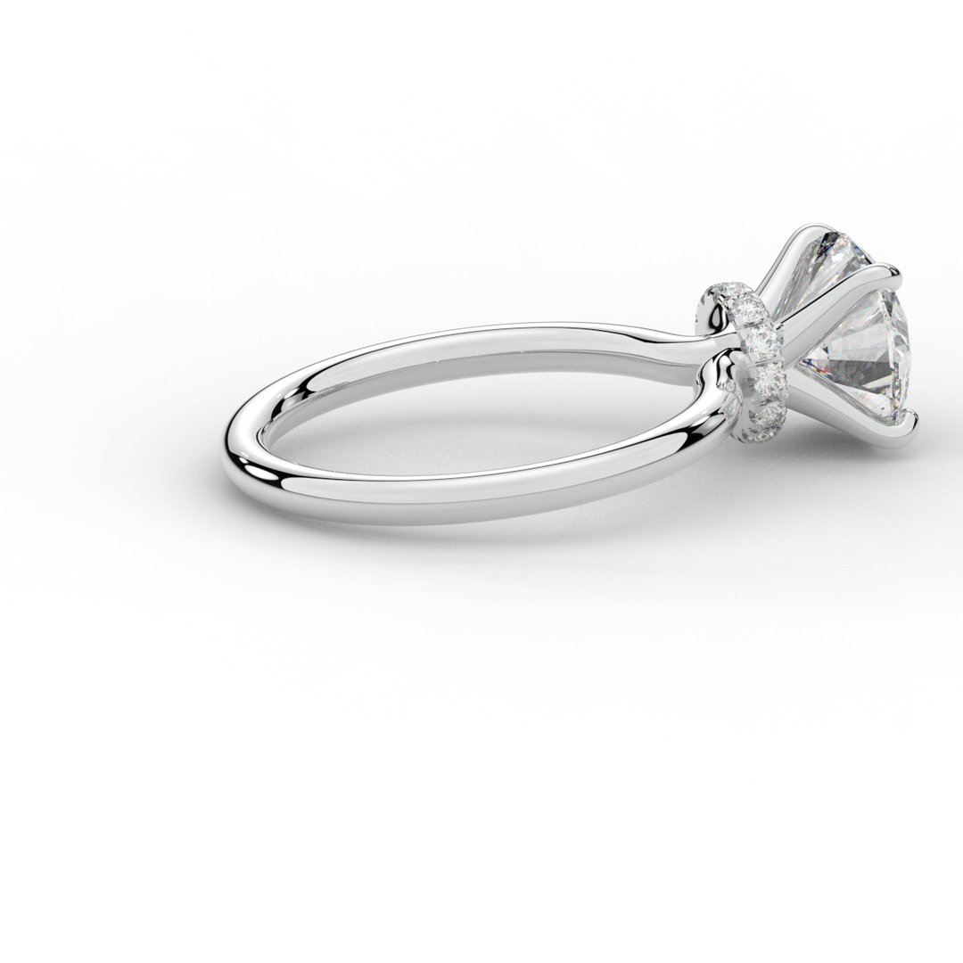 2.05CT.TW ROUND LAB DIAMOND SOLITAIRE ENGAGEMENT RING - Nazarelle