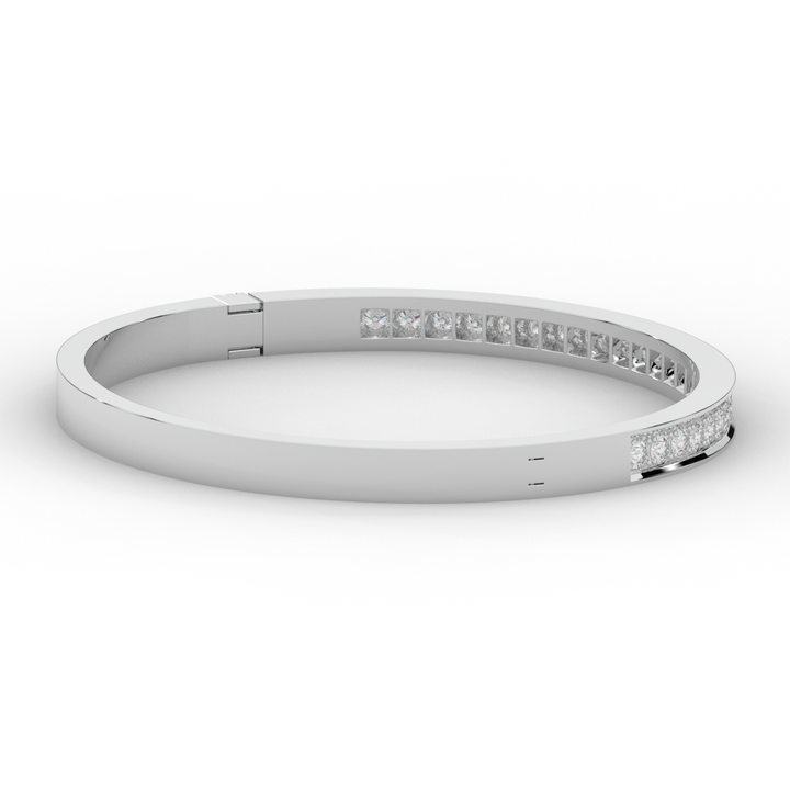 1.25CT.TW ROUND LAB DIAMOND BANGLE - Nazarelle