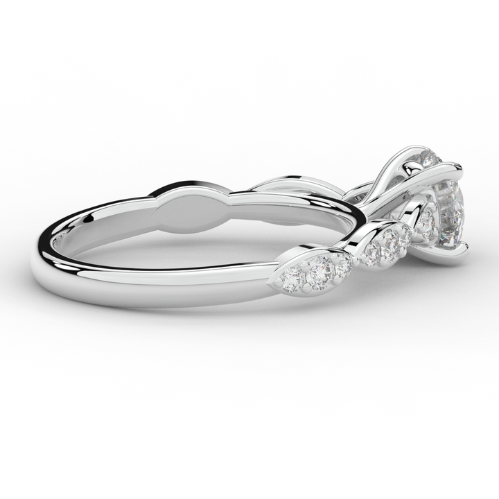 1.20CT.TW ROUND LAB DIAMOND SOLITAIRE ENGAGEMENT RING - Nazarelle