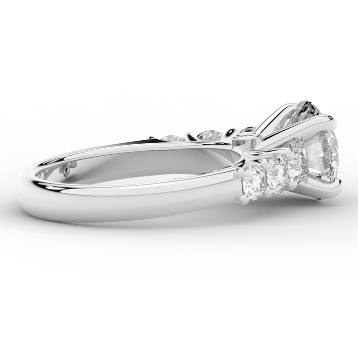 3.00CT.TW ROUND LAB DIAMOND  ENGAGEMENT RING - Nazarelle