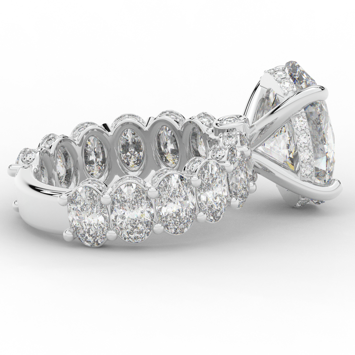 10.90CT.TW OVAL LAB DIAMOND SOLITAIRE ENGAGEMENT RING - Nazarelle