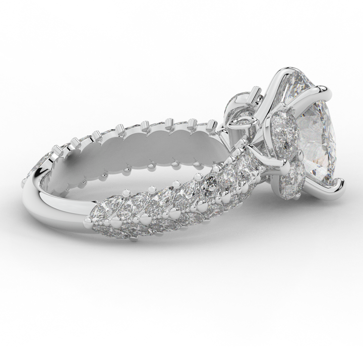 5.25CT.TW OVAL LAB DIAMOND HALO ENGAGEMENT RING - Nazarelle
