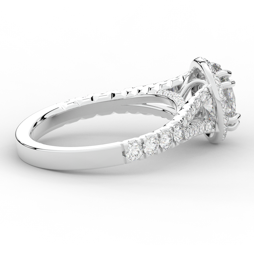 1.60CT.TW OVAL LAB DIAMOND ENGAGEMENT RING - Nazarelle