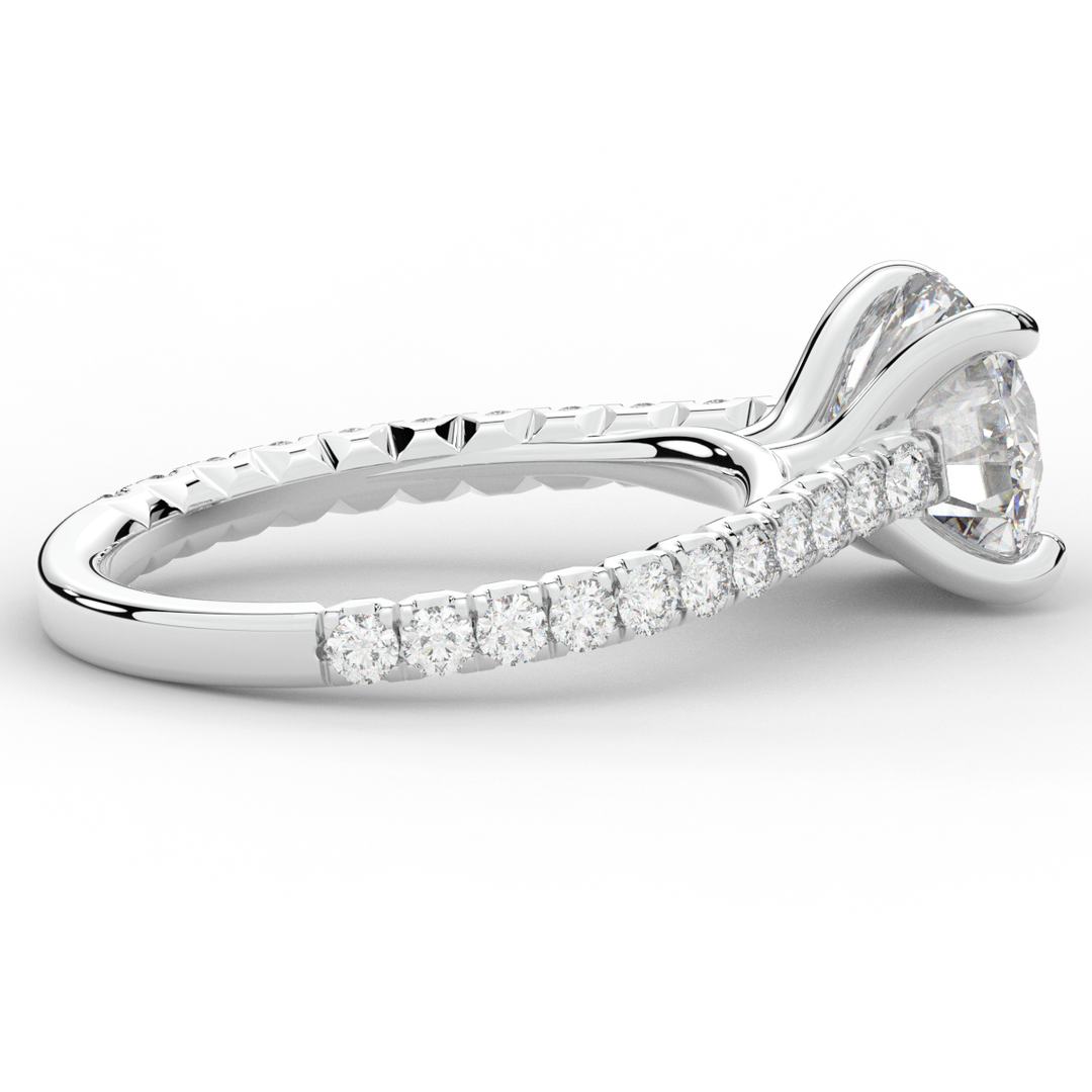 2.40CT.TW ROUND LAB DIAMOND ENGAGEMENT RING - Nazarelle
