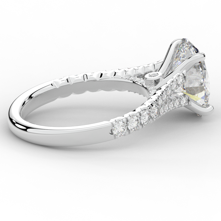 3.45CT.TW OVAL LAB DIAMOND ENGAGEMENT RING - Nazarelle